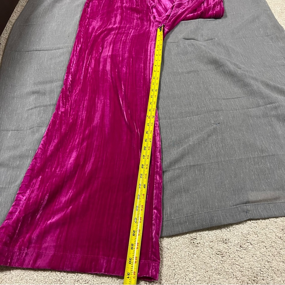 Francesca’s Magenta Pink Textured High Rise Trouser Pants Sz L NWT - Picture 8 of 12